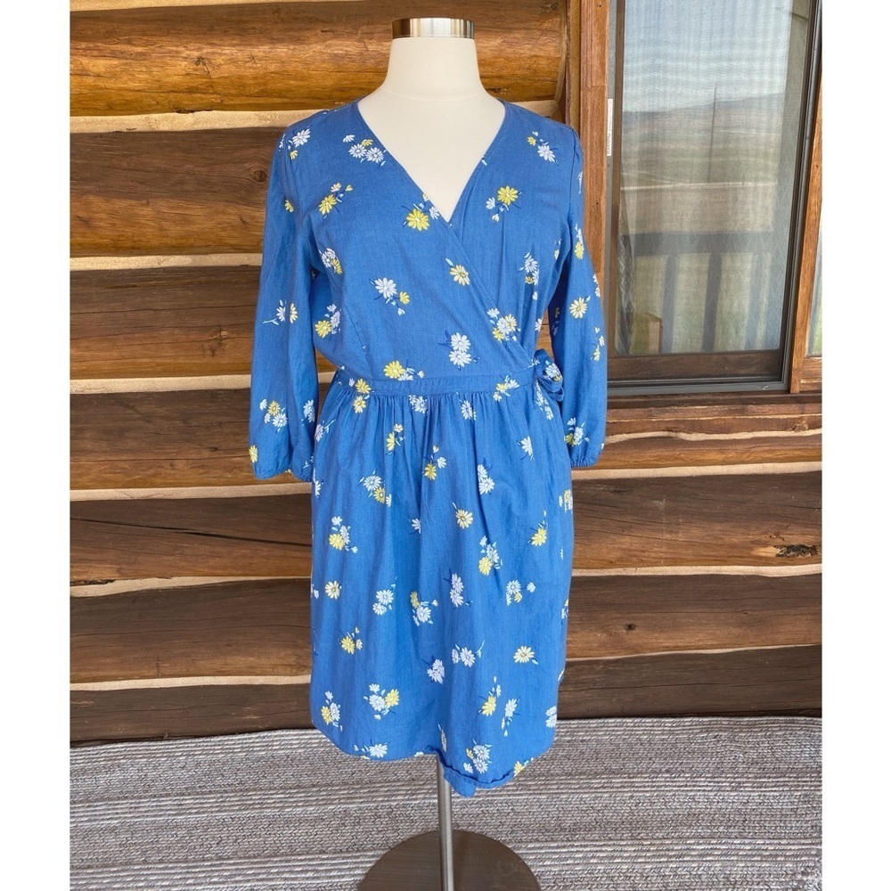 Old Navy Wrap-Front Floral Dress Waist-Defined Plus Size Womens size 1X